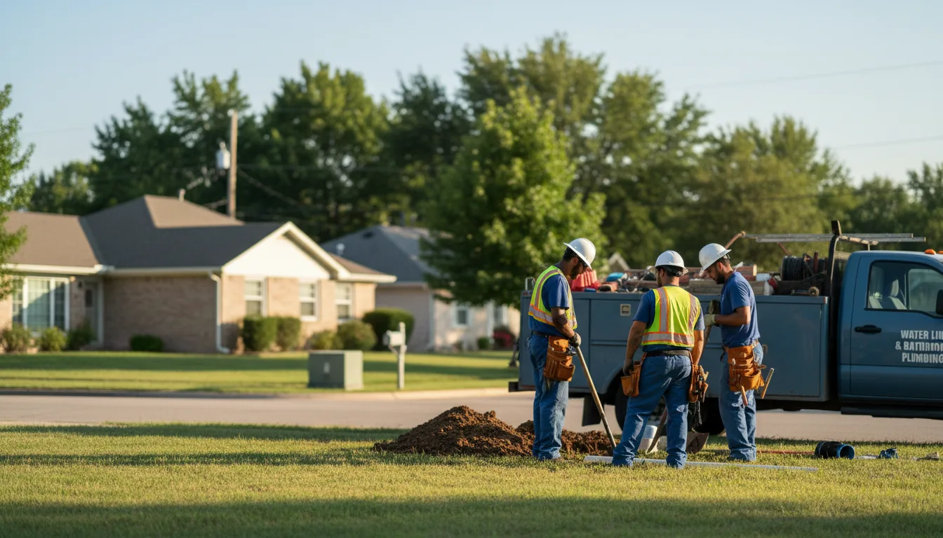 Residential water line and bathroom plumbing service in Cameron, TX